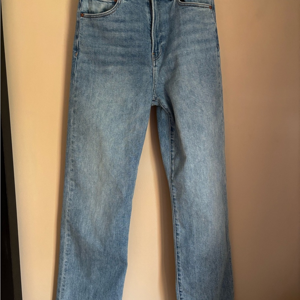 Aritzia Blue Straight Leg Jeans with Vintage-Inspired Wash - Picture 8 of 8